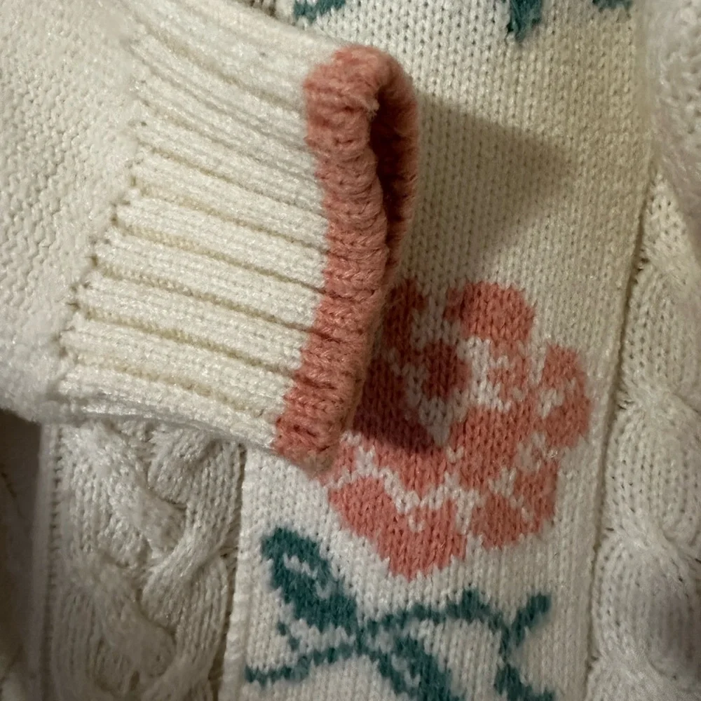 Vintage Cottage Style Knit Sweater Women’s Size Small - Picture 6 of 7